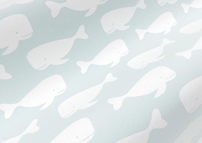 Whaling Around, Aqua - Twist&Fit Roman Blind - Image 4